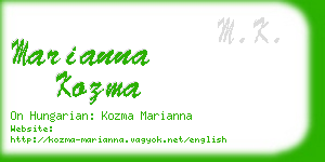 marianna kozma business card